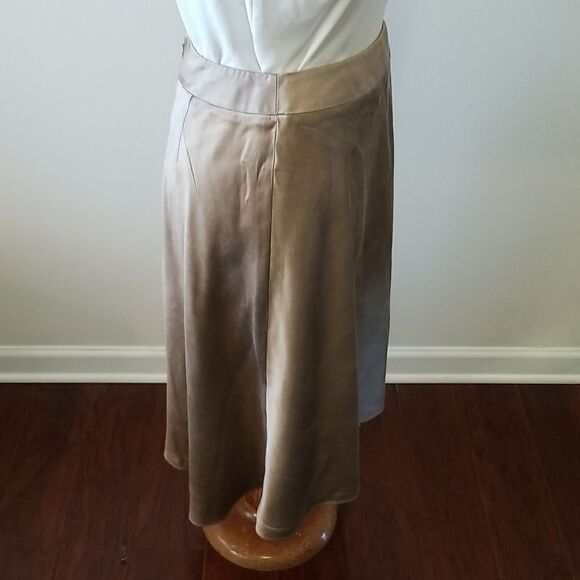 Talbots Brown Pure Silk Skirt size 8P - Picture 6 of 8